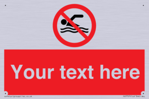 Custom prohibition no swimming